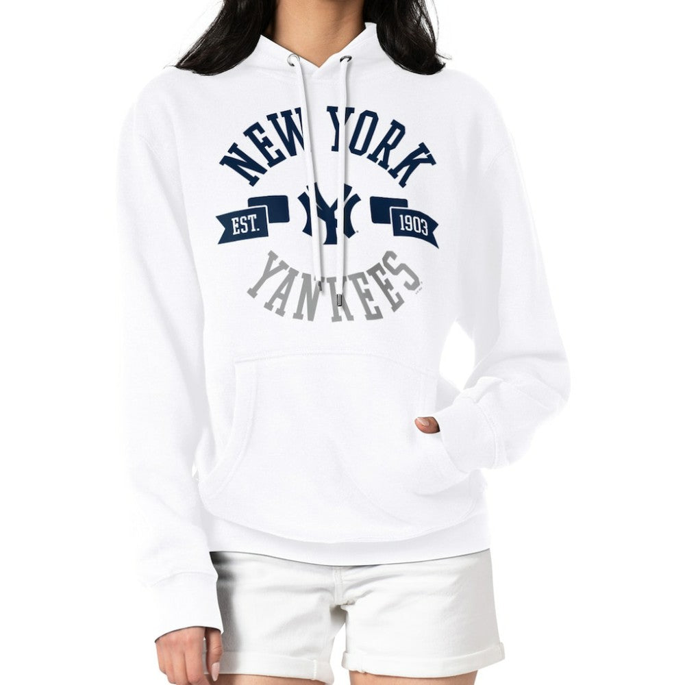 New York Yankees G-III 4Her by Carl Banks Women's City Graphic Pullover Hoodie - White