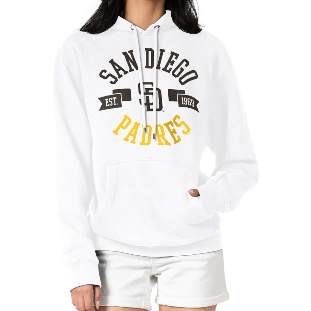 San Diego Padres G-III 4Her by Carl Banks Women's City Graphic Pullover Hoodie - White