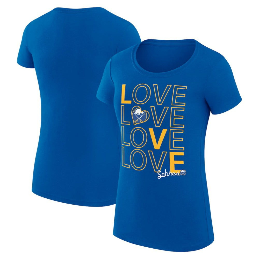 Buffalo Sabres G-III 4Her by Carl Banks Women's Super-Slim Fit Lightweight Hockey Love T-Shirt