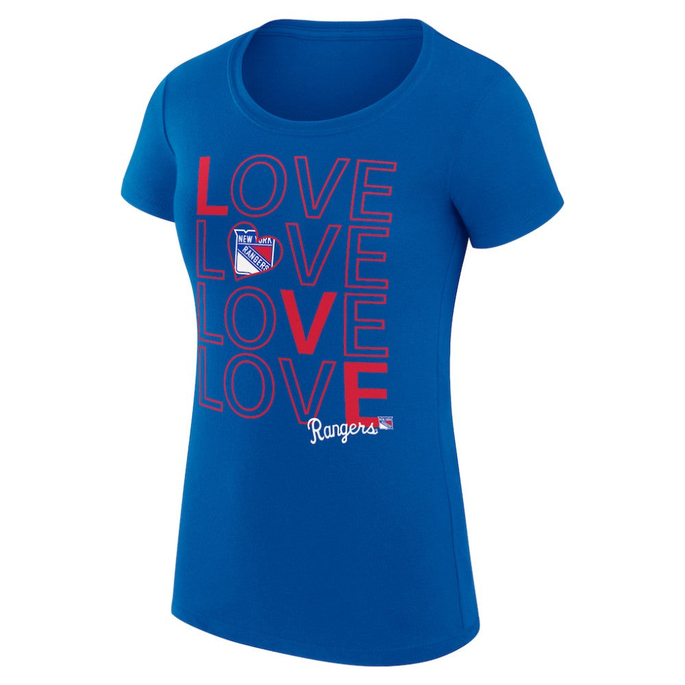 New York Rangers G-III 4Her by Carl Banks Women's Super-Slim Fit Lightweight Hockey Love T-Shirt