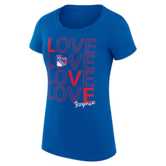 New York Rangers G-III 4Her by Carl Banks Women's Super-Slim Fit Lightweight Hockey Love T-Shirt
