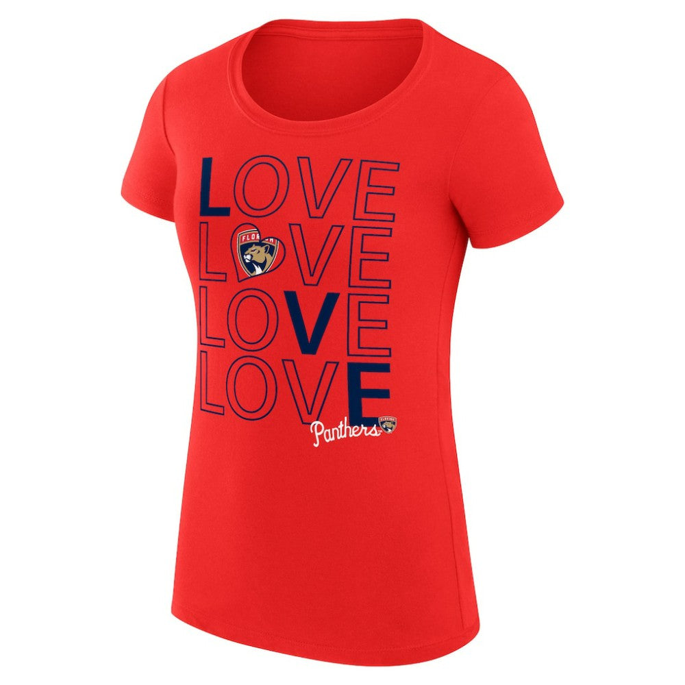 Florida Panthers G-III 4Her by Carl Banks Women's Super-Slim Fit Lightweight Hockey Love T-Shirt