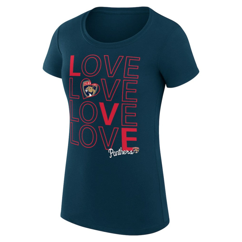 Florida Panthers G-III 4Her by Carl Banks Women's Super-Slim Fit Lightweight Hockey Love T-Shirt