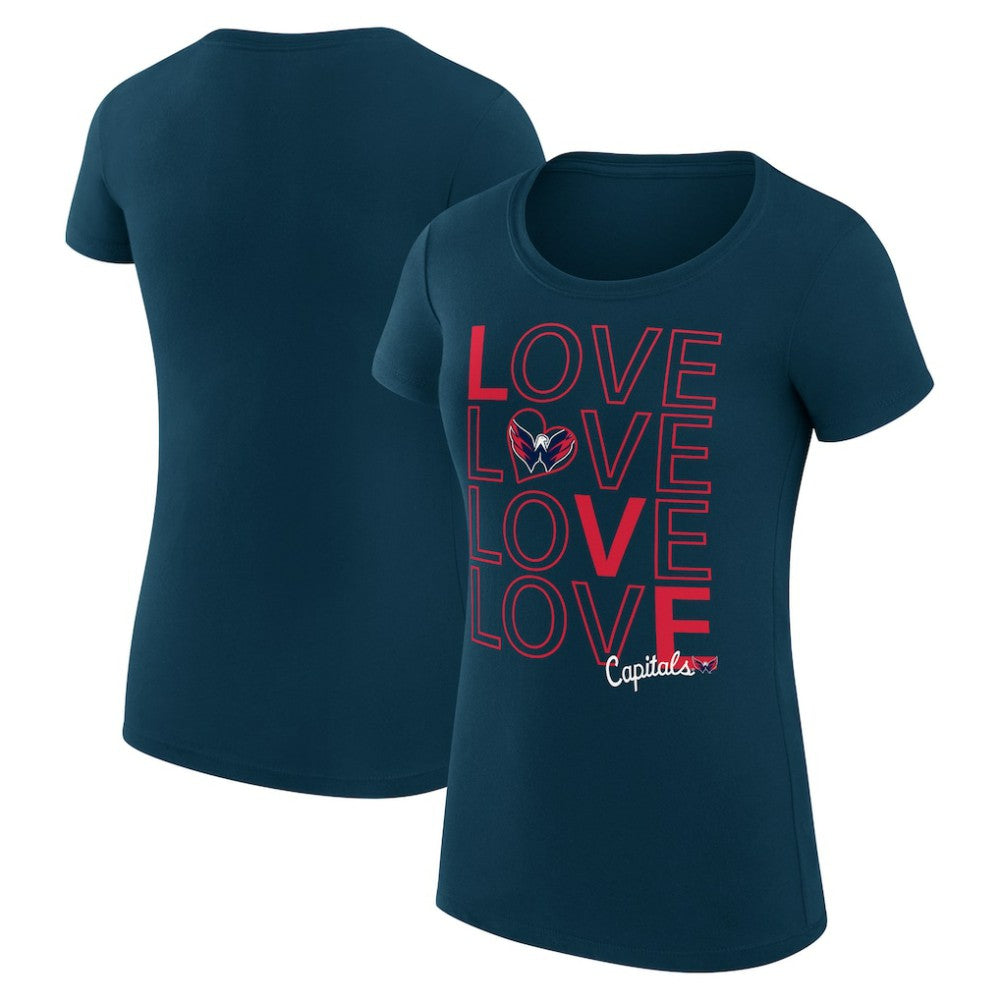 Washington Capitals G-III 4Her by Carl Banks Women's Super-Slim Fit Lightweight Hockey Love T-Shirt