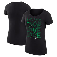 Dallas Stars G-III 4Her by Carl Banks Women's Super-Slim Fit Lightweight Hockey Love T-Shirt