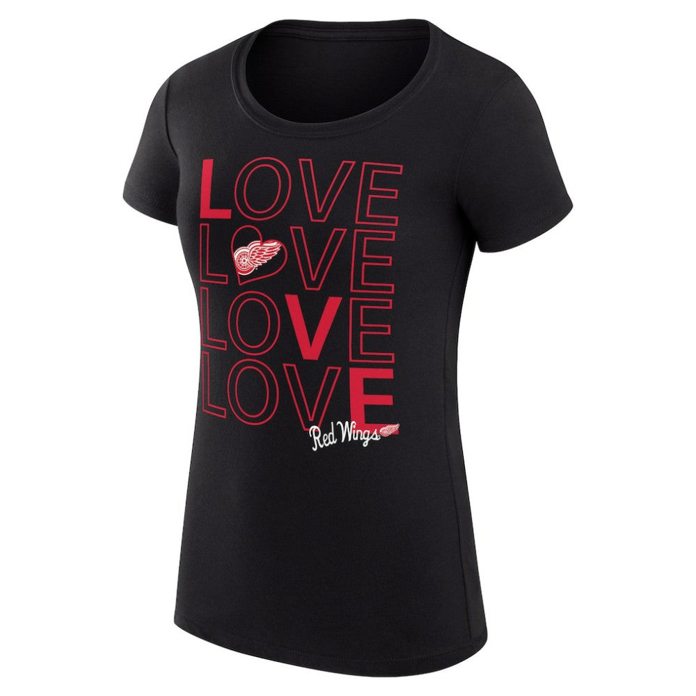 Detroit Red Wings G-III 4Her by Carl Banks Women's Super-Slim Fit Lightweight Hockey Love T-Shirt