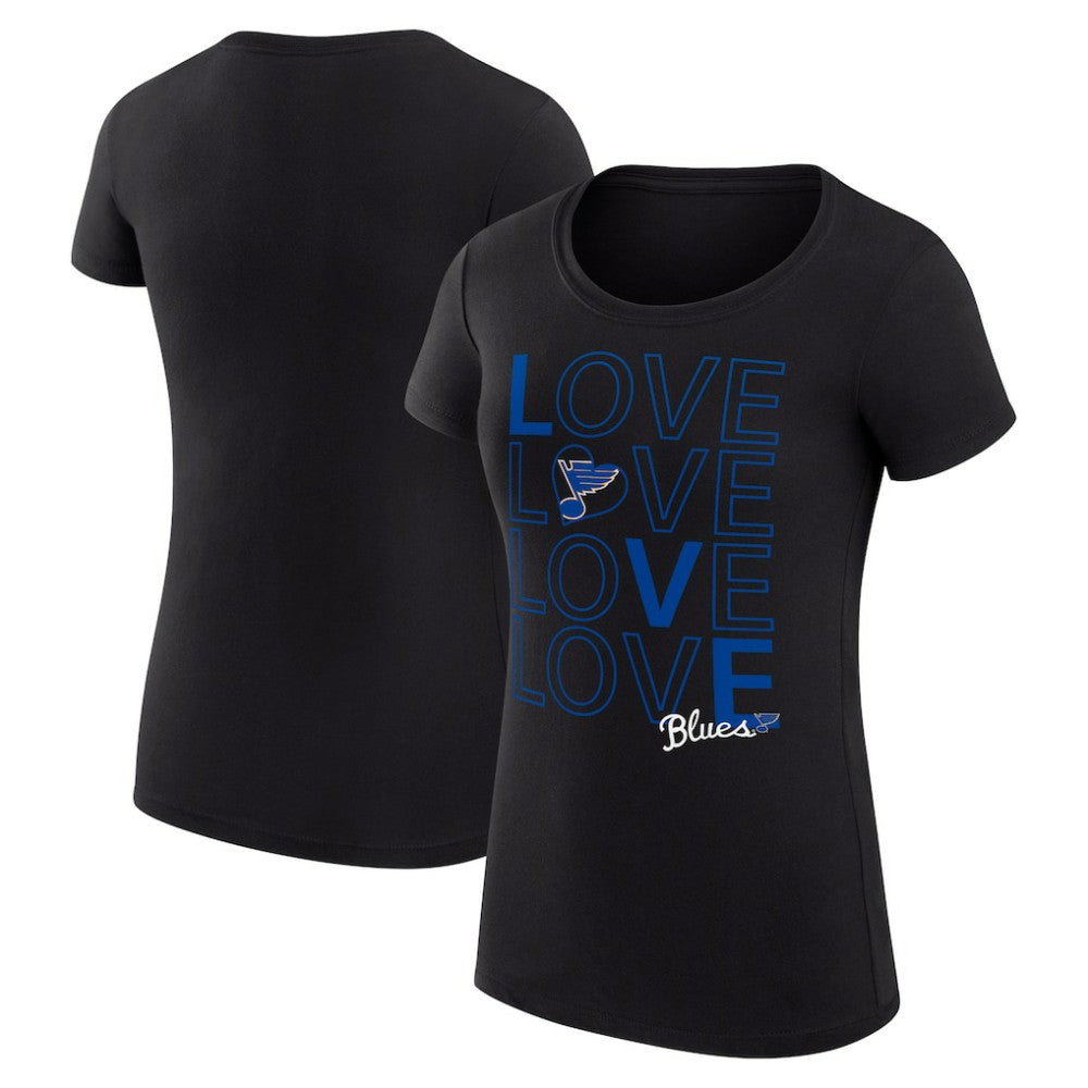 St. Louis Blues G-III 4Her by Carl Banks Women's Super-Slim Fit Lightweight Hockey Love T-Shirt