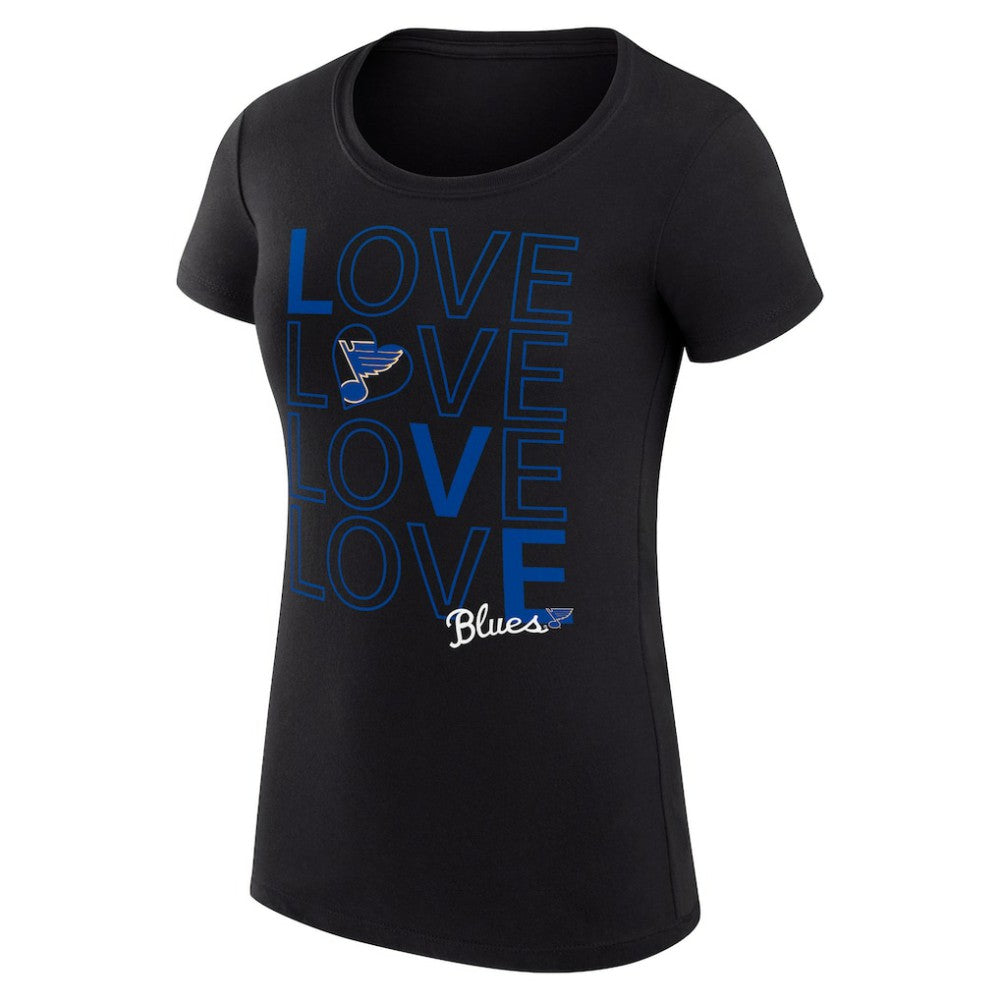 St. Louis Blues G-III 4Her by Carl Banks Women's Super-Slim Fit Lightweight Hockey Love T-Shirt