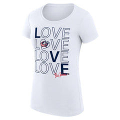 Columbus Blue Jackets G-III 4Her by Carl Banks Women's Super-Slim Fit Lightweight Hockey Love T-Shirt