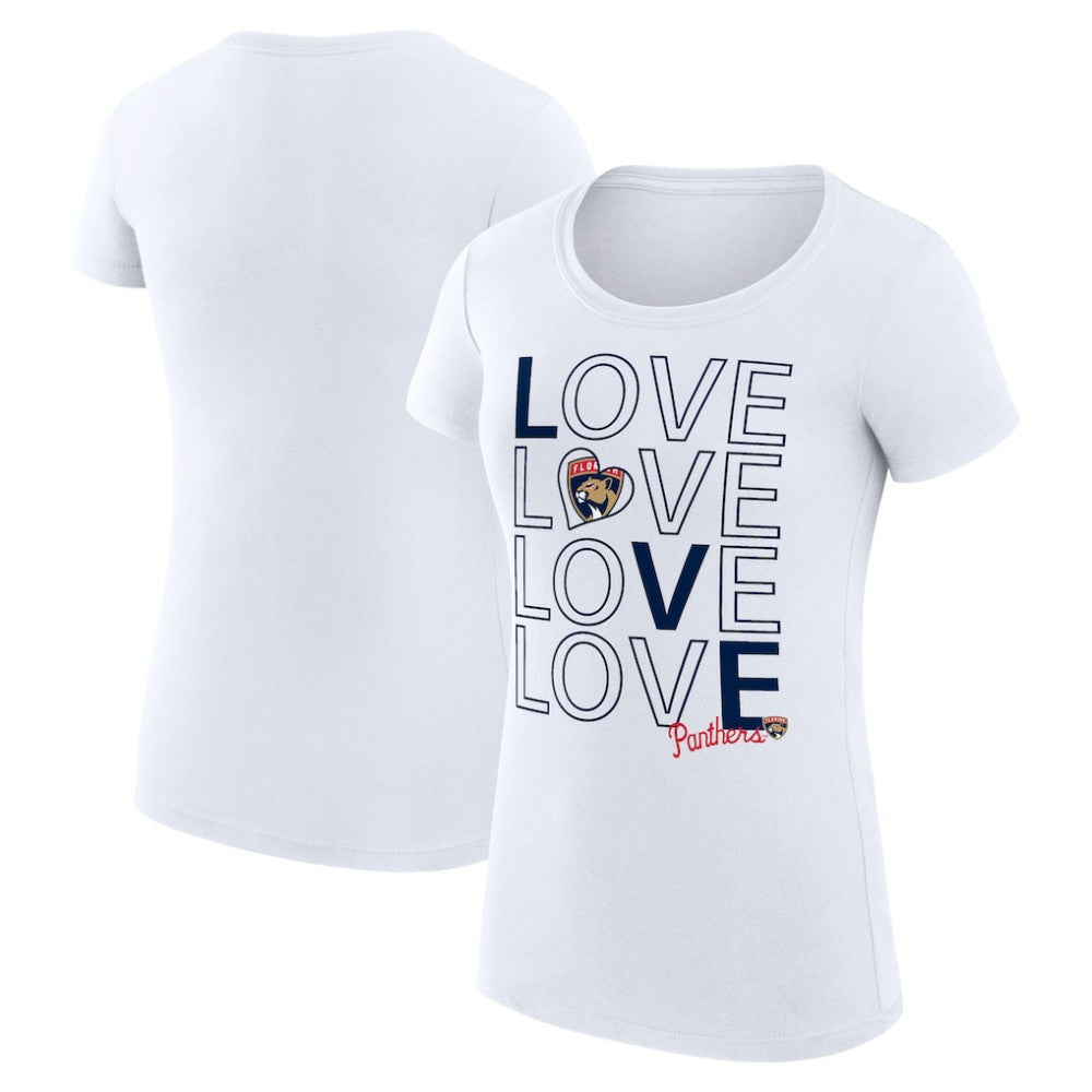 Florida Panthers G-III 4Her by Carl Banks Women's Super-Slim Fit Lightweight Hockey Love T-Shirt