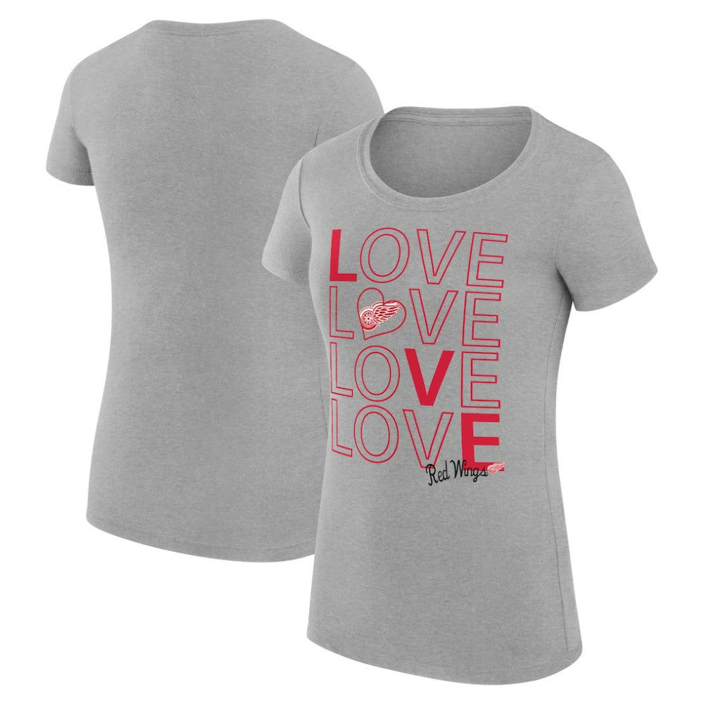 Detroit Red Wings G-III 4Her by Carl Banks Women's Super-Slim Fit Lightweight Hockey Love T-Shirt