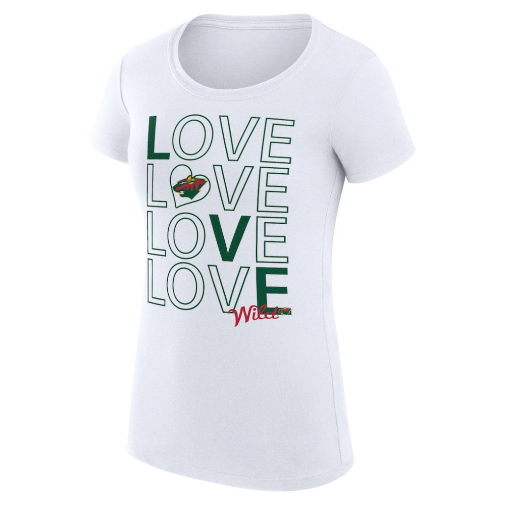 Minnesota Wild G-III 4Her by Carl Banks Women's Super-Slim Fit Lightweight Hockey Love T-Shirt