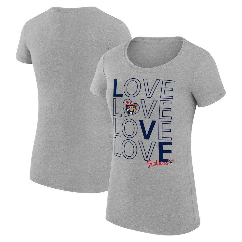 Florida Panthers G-III 4Her by Carl Banks Women's Super-Slim Fit Lightweight Hockey Love T-Shirt