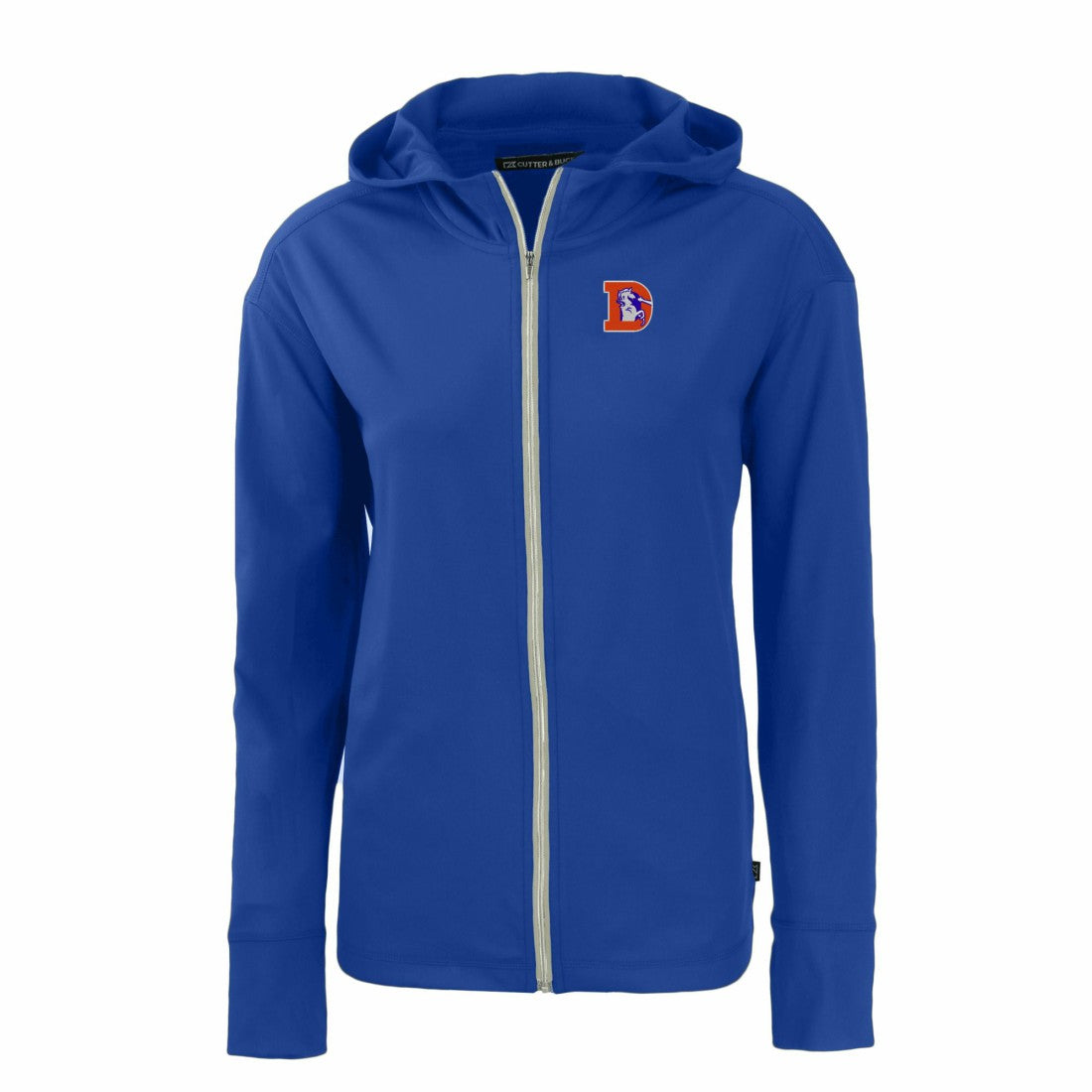NFL Denver Broncos Cutter & Buck Women's Throwback Daybreak Eco Recycled Half-Zip Hoodie