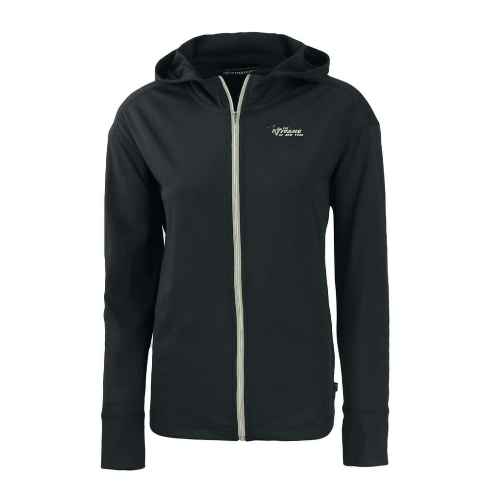 NFL New York Jets Cutter & Buck Women's Throwback Daybreak Eco Recycled Half-Zip Hoodie