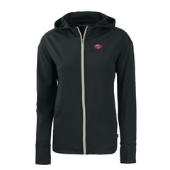 NFL San Francisco 49ers Cutter & Buck Women's Throwback Daybreak Eco Recycled Half-Zip Hoodie