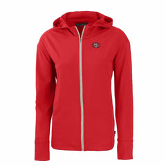 NFL San Francisco 49ers Cutter & Buck Women's Throwback Daybreak Eco Recycled Half-Zip Hoodie