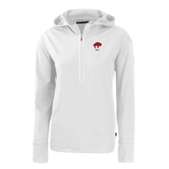 NFL Buffalo Bills Cutter & Buck Women's Throwback Daybreak Eco Recycled Half-Zip Hoodie
