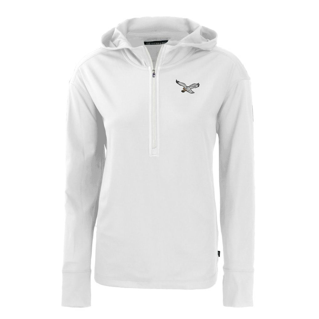 NFL Philadelphia Eagles Cutter & Buck Women's Throwback Daybreak Eco Recycled Half-Zip Hoodie