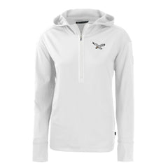 NFL Philadelphia Eagles Cutter & Buck Women's Throwback Daybreak Eco Recycled Half-Zip Hoodie