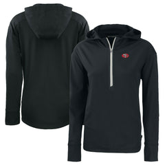 NFL San Francisco 49ers Cutter & Buck Women's Throwback Daybreak Eco Recycled Half-Zip Hoodie