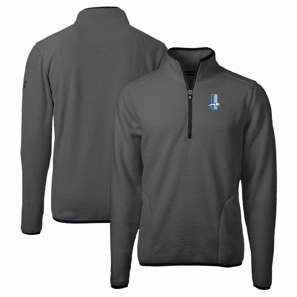 NFL Detroit Lions Cutter & Buck Throwback Cascade Eco Sherpa Fleece Quarter-Zip Pullover Jacket