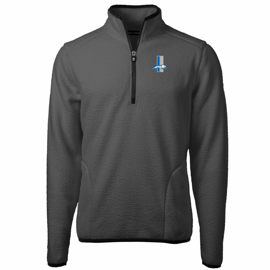 NFL Detroit Lions Cutter & Buck Throwback Cascade Eco Sherpa Fleece Quarter-Zip Pullover Jacket