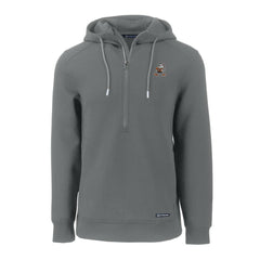 NFL Cleveland Browns Cutter & Buck Throwback Roam Eco Half-Zip Recycled Pullover Hoodie