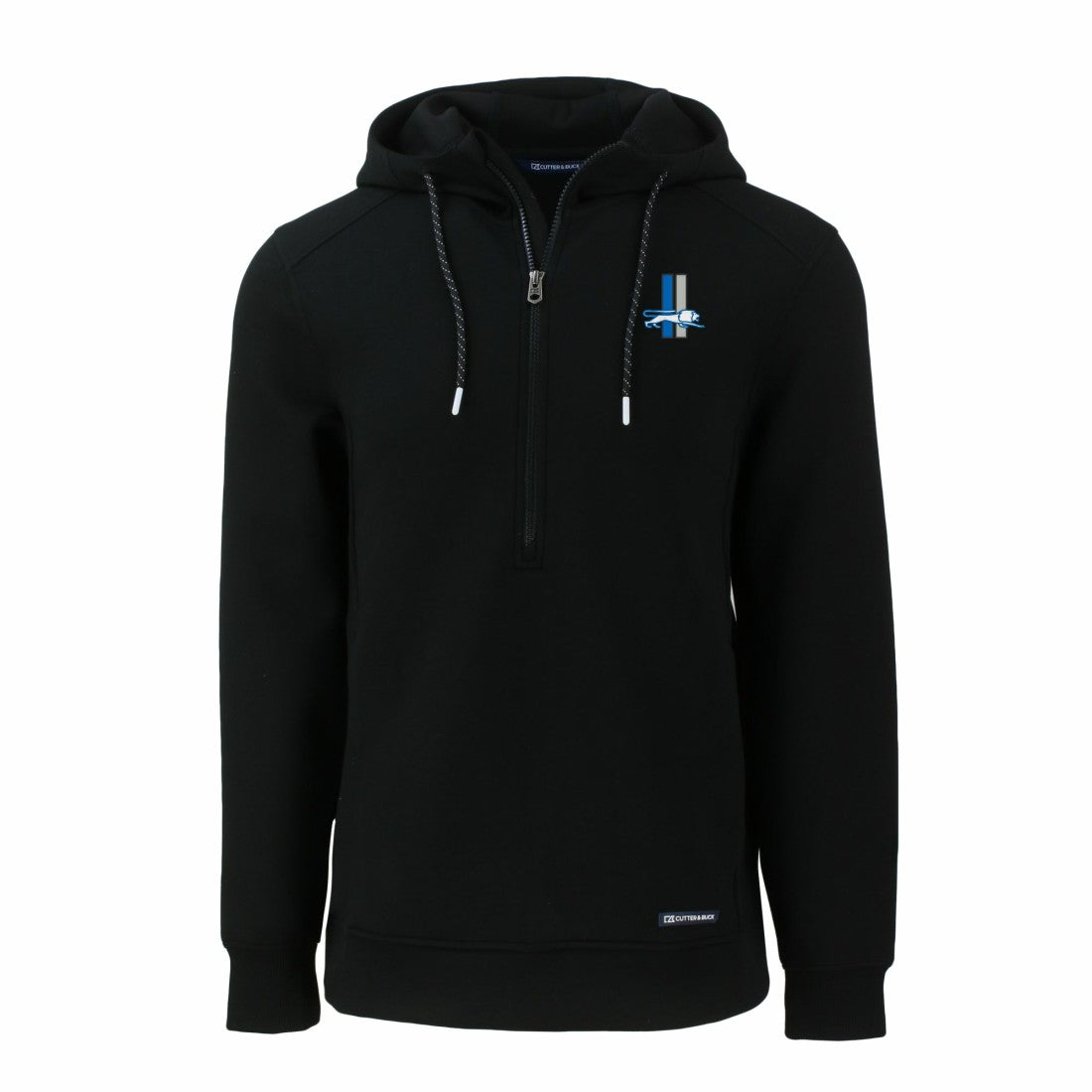 NFL Detroit Lions Cutter & Buck Throwback Roam Eco Half-Zip Recycled Pullover Hoodie