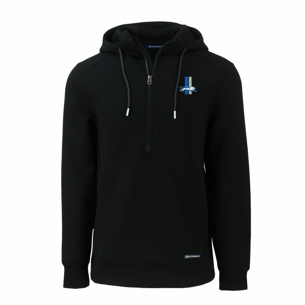NFL Detroit Lions Cutter & Buck Throwback Roam Eco Half-Zip Recycled Pullover Hoodie