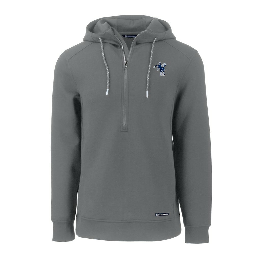 NFL Indianapolis Colts Cutter & Buck Throwback Roam Eco Half-Zip Recycled Pullover Hoodie