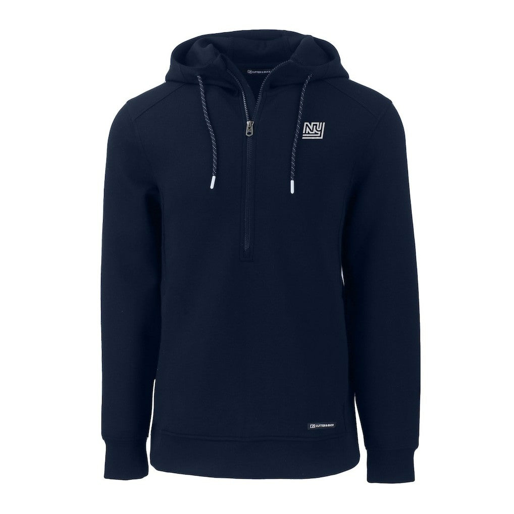 NFL New York Giants Cutter & Buck Throwback Roam Eco Half-Zip Recycled Pullover Hoodie