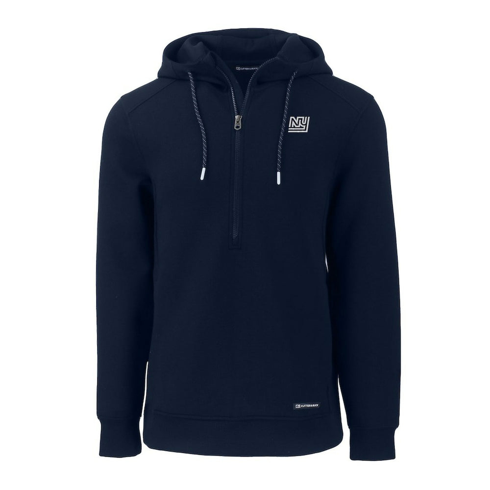 NFL New York Giants Cutter & Buck Throwback Roam Eco Half-Zip Recycled Pullover Hoodie