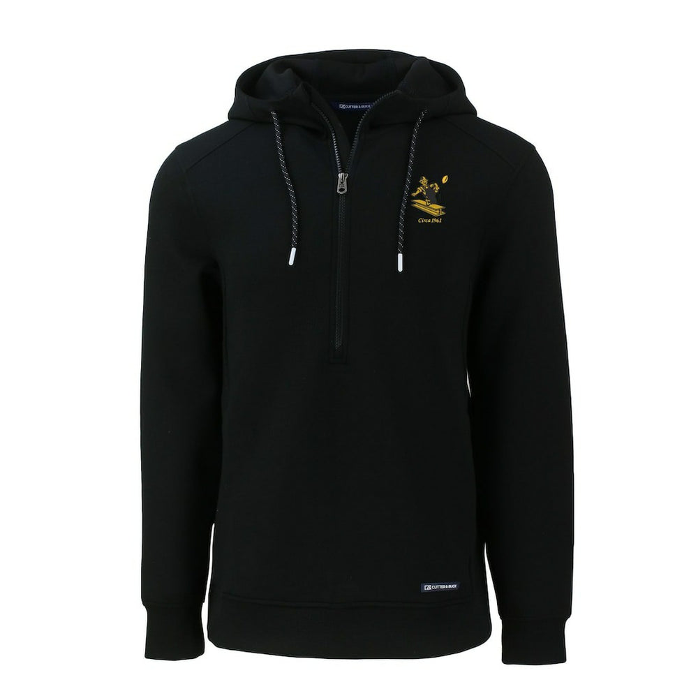 NFL Pittsburgh Steelers Cutter & Buck Throwback Roam Eco Half-Zip Recycled Pullover Hoodie