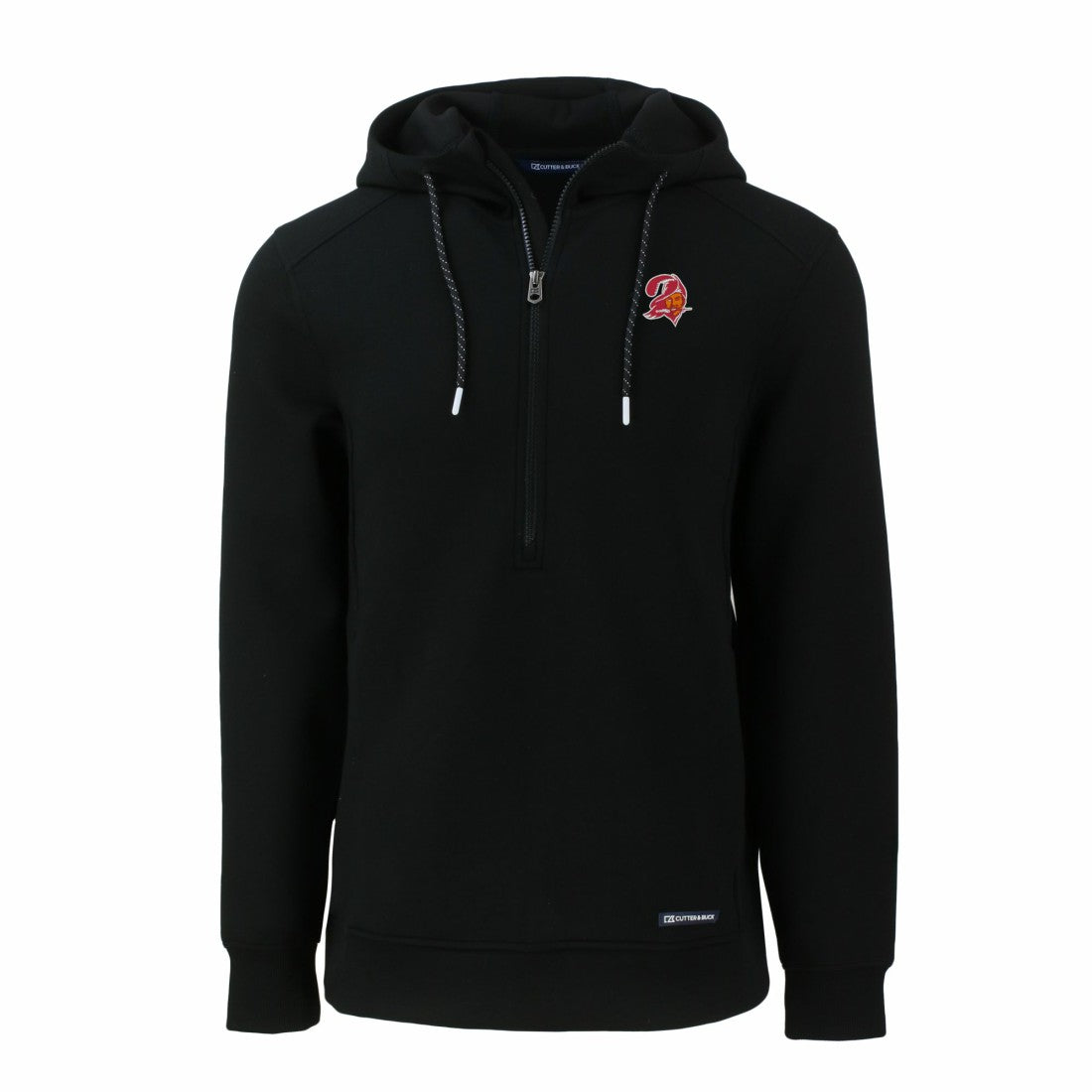NFL Tampa Bay Buccaneers Cutter & Buck Throwback Roam Eco Half-Zip Recycled Pullover Hoodie