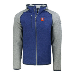 NFL Denver Broncos Cutter & Buck Throwback Mainsail Sweater-Knit Full-Zip Hoodie