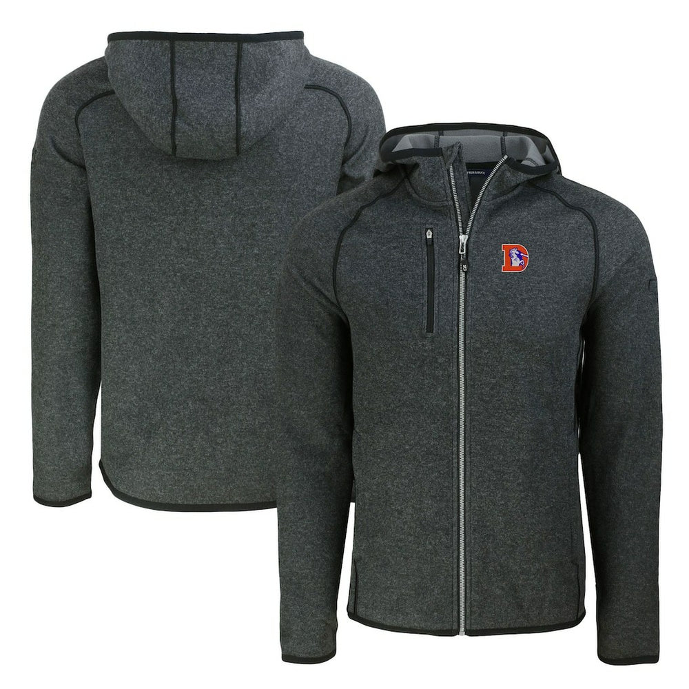 NFL Denver Broncos Cutter & Buck Throwback Mainsail Sweater-Knit Full-Zip Hoodie