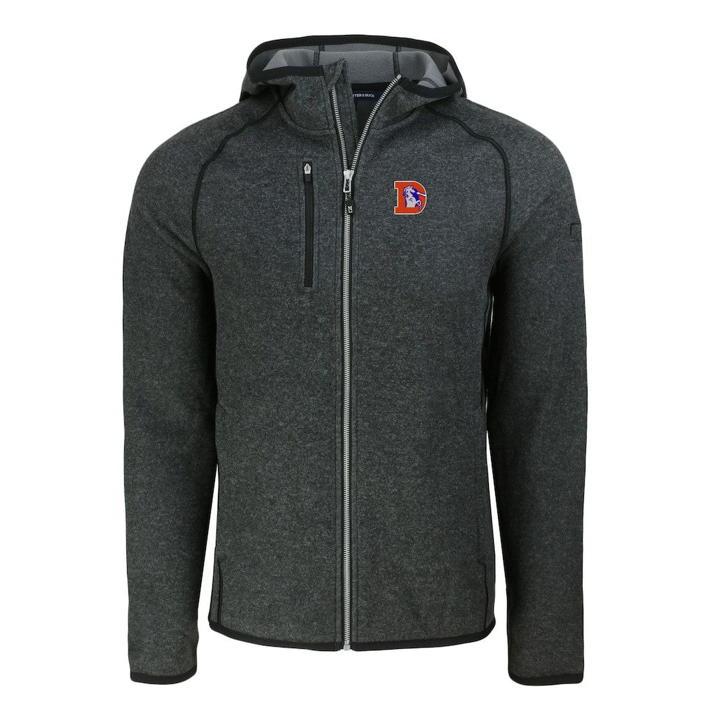 NFL Denver Broncos Cutter & Buck Throwback Mainsail Sweater-Knit Full-Zip Hoodie