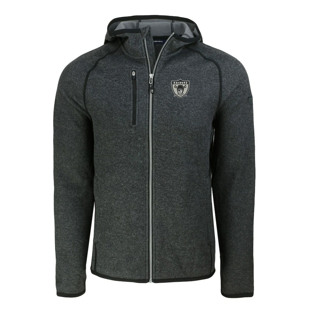 NFL Las Vegas Raiders Cutter & Buck Throwback Mainsail Sweater-Knit Full-Zip Hoodie