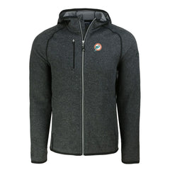 NFL Miami Dolphins Cutter & Buck Throwback Mainsail Sweater-Knit Full-Zip Hoodie