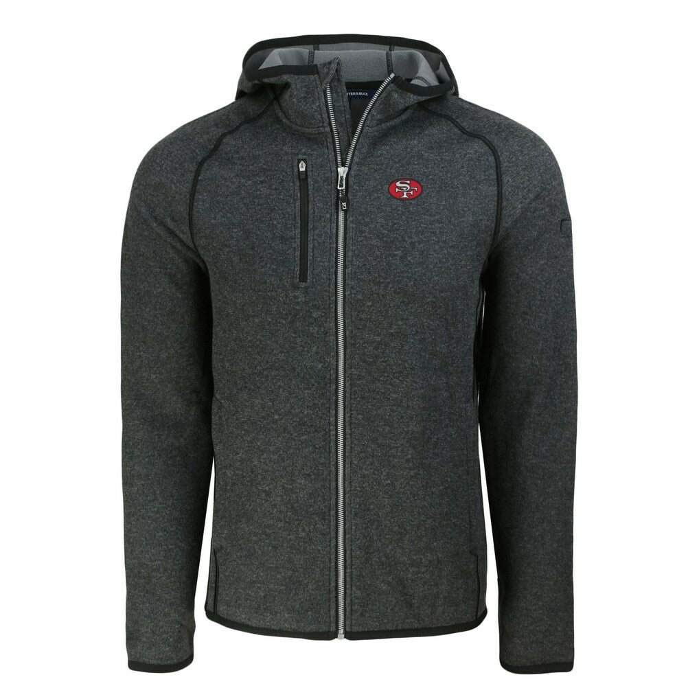 NFL San Francisco 49ers Cutter & Buck Throwback Mainsail Sweater-Knit Full-Zip Hoodie