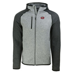 NFL San Francisco 49ers Cutter & Buck Throwback Mainsail Sweater-Knit Full-Zip Hoodie