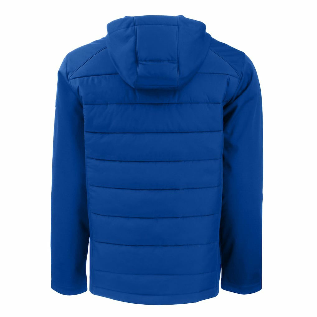 NFL Buffalo Bills Cutter & Buck Throwback Evoke Hybrid Eco Softshell Recycled Full-Zip Hoodie Jacket