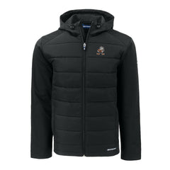 NFL Cleveland Browns Cutter & Buck Throwback Evoke Hybrid Eco Softshell Recycled Full-Zip Hoodie Jacket