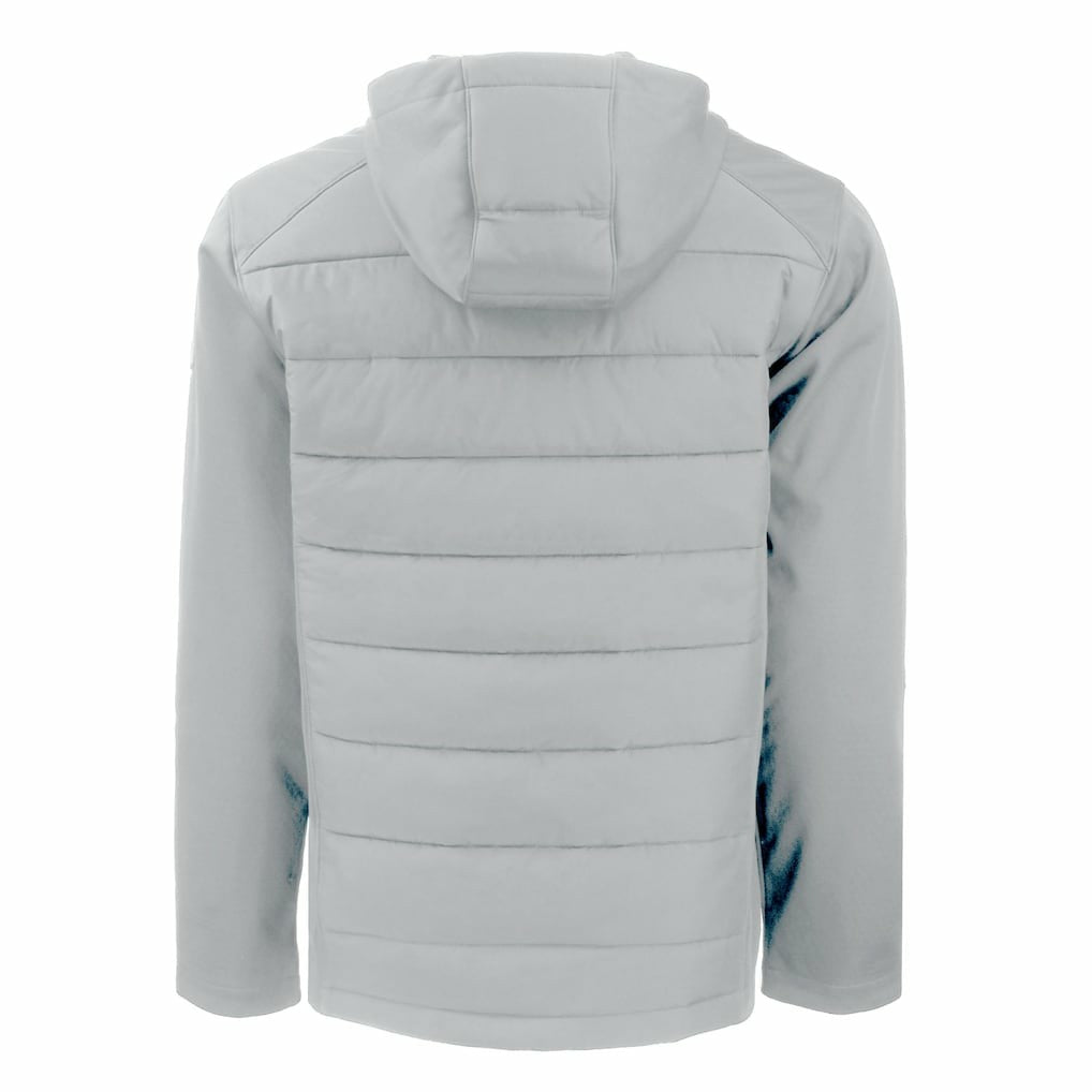 NFL Denver Broncos Cutter & Buck Throwback Evoke Hybrid Eco Softshell Recycled Full-Zip Hoodie Jacket