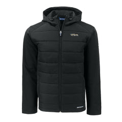 NFL New York Jets Cutter & Buck Throwback Evoke Hybrid Eco Softshell Recycled Full-Zip Hoodie Jacket