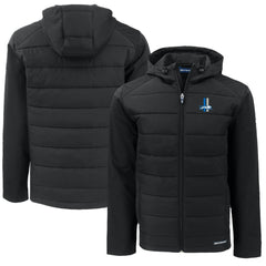 NFL Detroit Lions Cutter & Buck Throwback Big & Tall Evoke Hybrid Eco Softshell Recycled Full-Zip Jacket