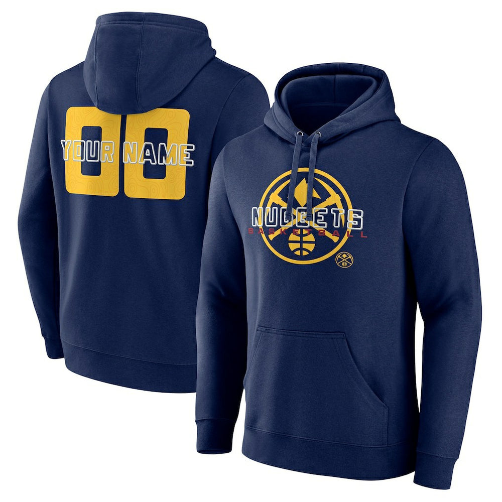 Denver Nuggets Stellar Personalized Name & Number Pullover Hoodie sale - Navy outlet