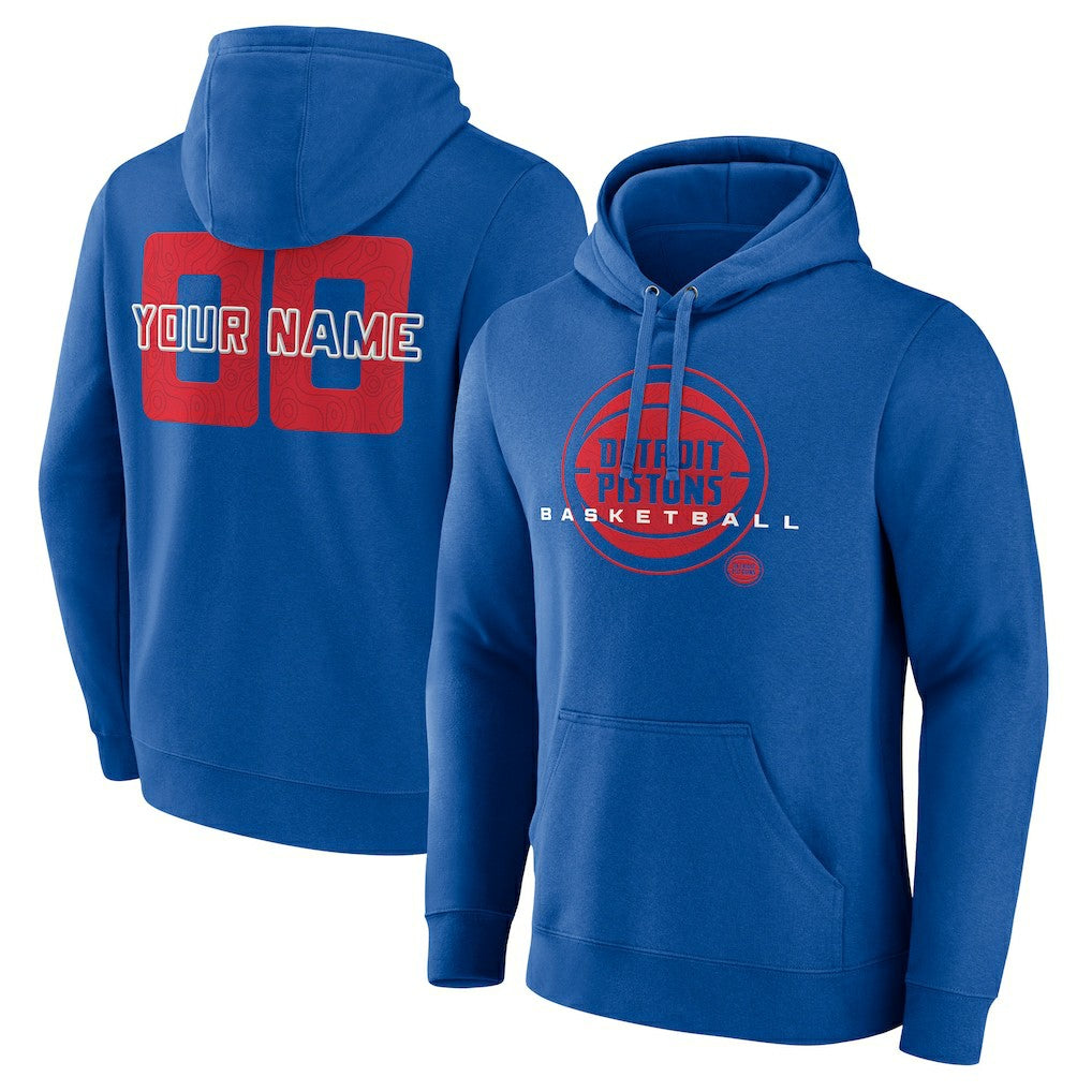 Detroit Pistons Stellar Personalized Name & Number Pullover Hoodie sale - Blue on sale