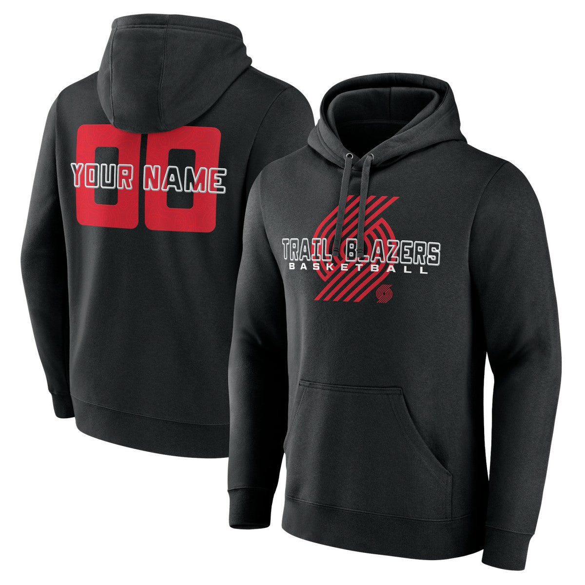 Portland Trail Blazers Stellar Personalized Name & Number Pullover Hoodie - Black shop